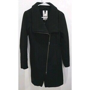 Soia & Kyo - Asymmetric Long Coat - Womens Sz XS - Black - Wool Blend *pls read